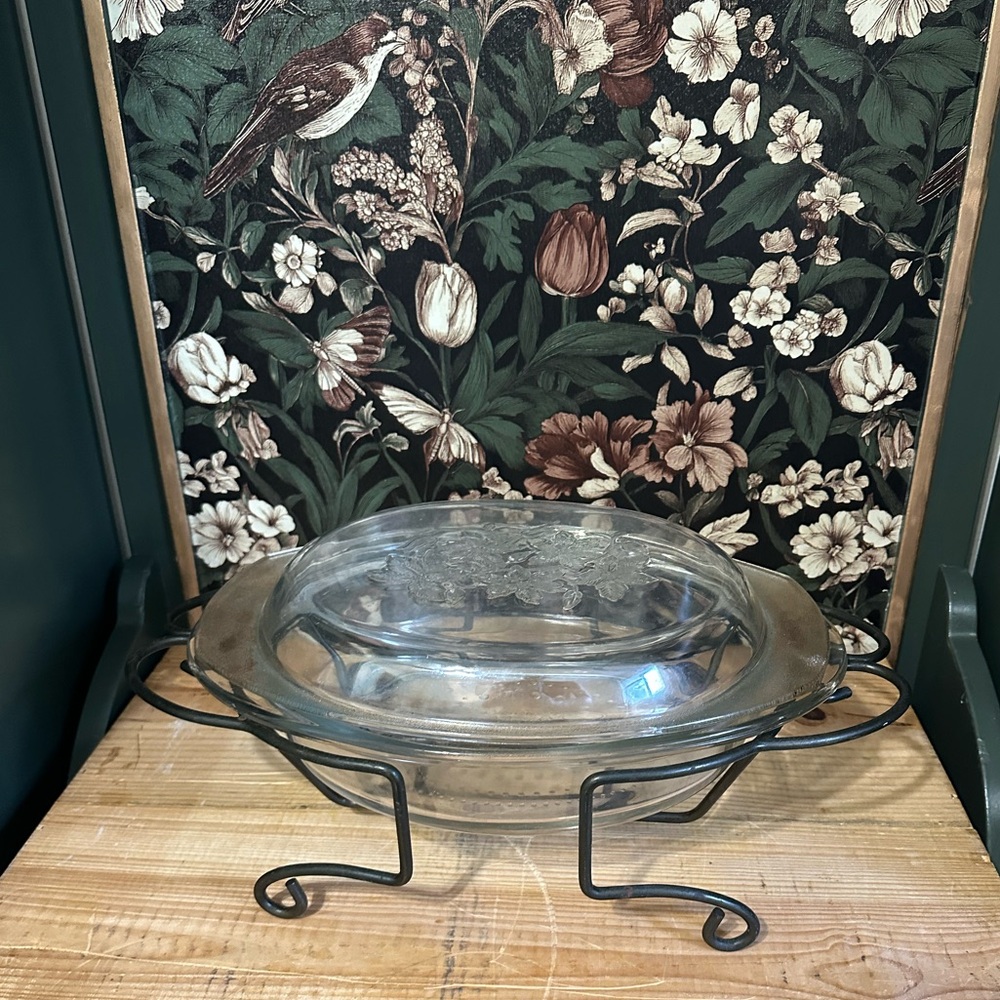 Share Princess House ovation by anchor hocking Casserole Dish Metal Rack Holde
